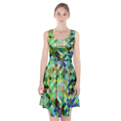 Pixel Pattern A Completely Seamless Background Design Racerback Midi Dress