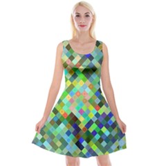 Pixel Pattern A Completely Seamless Background Design Reversible Velvet Sleeveless Dress