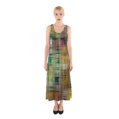 Woven Colorful Abstract Background Of A Tight Weave Pattern Sleeveless Maxi Dress by Nexatart