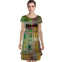 Woven Colorful Abstract Background Of A Tight Weave Pattern Cap Sleeve Nightdress by Nexatart