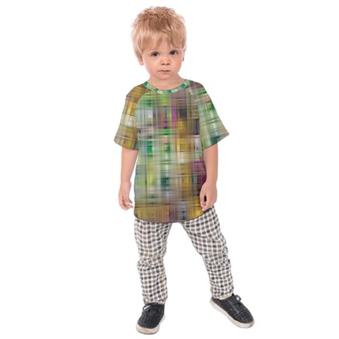 Woven Colorful Abstract Background Of A Tight Weave Pattern Kids Raglan Tee by Nexatart