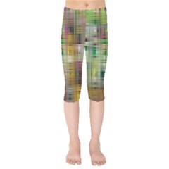 Woven Colorful Abstract Background Of A Tight Weave Pattern Kids  Capri Leggings  by Nexatart