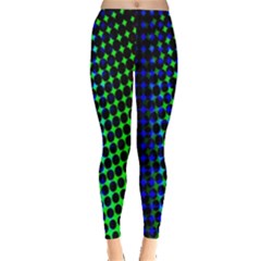 Digitally Created Halftone Dots Abstract Leggings 