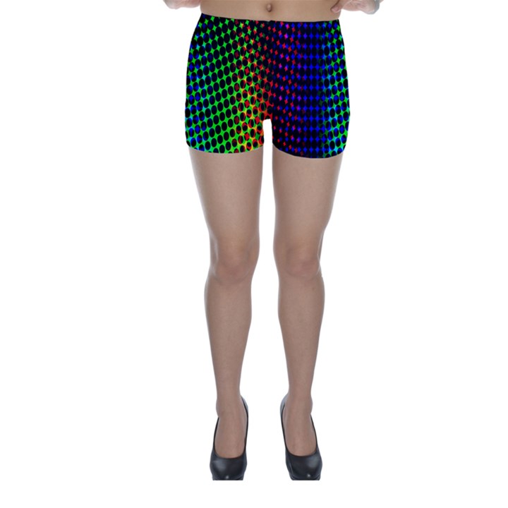 Digitally Created Halftone Dots Abstract Skinny Shorts