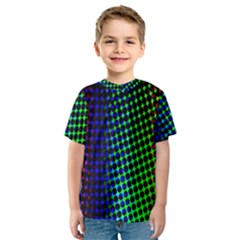 Digitally Created Halftone Dots Abstract Kids  Sport Mesh Tee