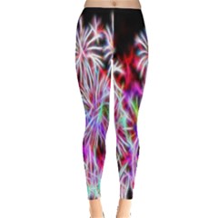 Fractal Fireworks Display Pattern Leggings  by Nexatart