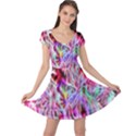 Fractal Fireworks Display Pattern Cap Sleeve Dresses View1