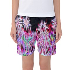 Fractal Fireworks Display Pattern Women s Basketball Shorts by Nexatart