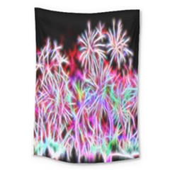 Fractal Fireworks Display Pattern Large Tapestry by Nexatart