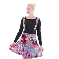 Fractal Fireworks Display Pattern Suspender Skater Skirt by Nexatart