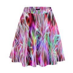 Fractal Fireworks Display Pattern High Waist Skirt by Nexatart