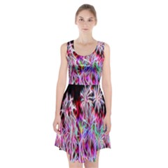 Fractal Fireworks Display Pattern Racerback Midi Dress by Nexatart