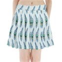 Background Of Beautiful Peacock Feathers Pleated Mini Skirt View1