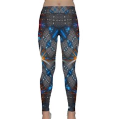 Fancy Fractal Pattern Background Accented With Pretty Colors Classic Yoga Leggings by Nexatart