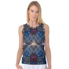 Fancy Fractal Pattern Background Accented With Pretty Colors Women s Basketball Tank Top by Nexatart