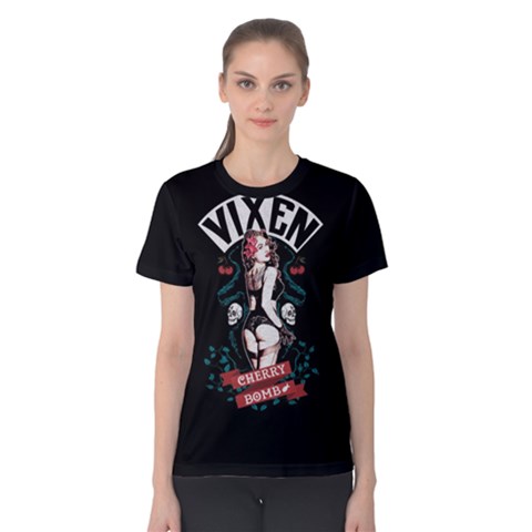 Vixen Women s Cotton Teecotton Tee by nudefoodtees