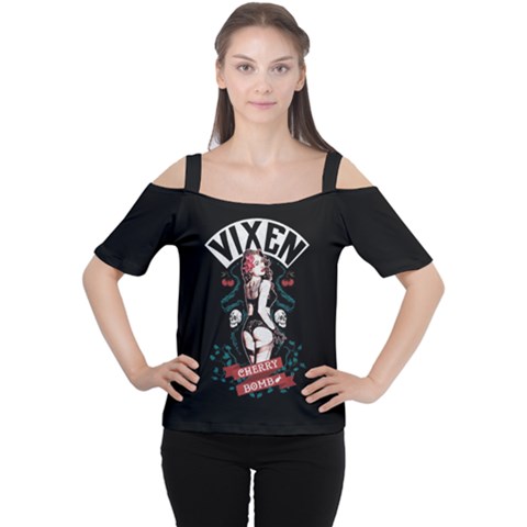 Vixen Women s Cutout Shoulder Tee by nudefoodtees