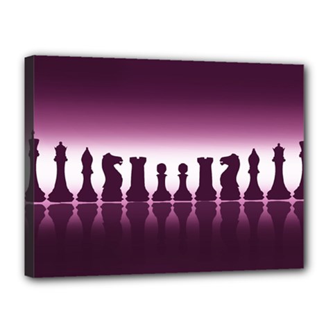 Chess Pieces Canvas 16  X 12  by Valentinaart