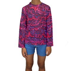 Plastic Mattress Background Kids  Long Sleeve Swimwear by Nexatart