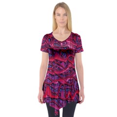 Plastic Mattress Background Short Sleeve Tunic  by Nexatart