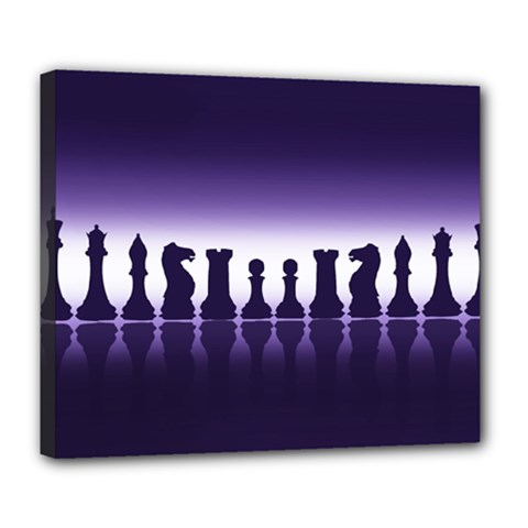 Chess Pieces Deluxe Canvas 24  x 20  