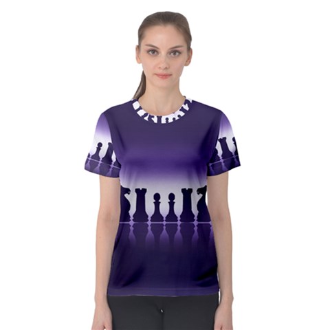 Chess Pieces Women s Sport Mesh Tee by Valentinaart