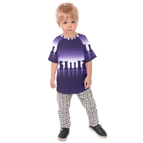 Chess Pieces Kids Raglan Tee by Valentinaart