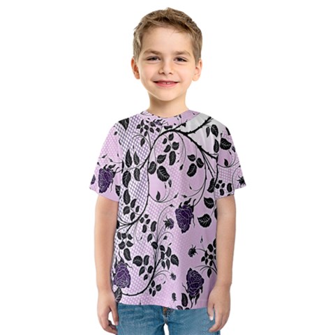 Floral Pattern Background Kids  Sport Mesh Tee by Nexatart