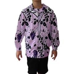 Floral Pattern Background Hooded Wind Breaker (kids) by Nexatart