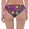 Bright And Busy Floral Wallpaper Background Reversible Hipster Bikini Bottoms View4