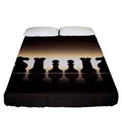 Chess Pieces Fitted Sheet (king Size) by Valentinaart