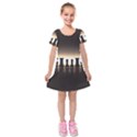 Chess Pieces Kids  Short Sleeve Velvet Dress View1