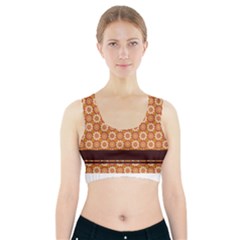 Floral Seamless Pattern Vector Sports Bra With Pocket