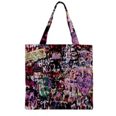 Graffiti Wall Pattern Background Zipper Grocery Tote Bag by Nexatart