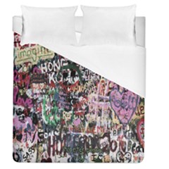 Graffiti Wall Pattern Background Duvet Cover (queen Size) by Nexatart