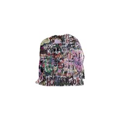 Graffiti Wall Pattern Background Drawstring Pouches (xs)  by Nexatart