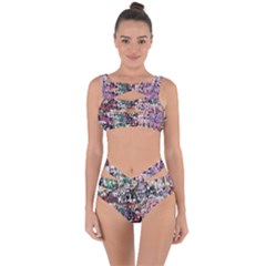 Graffiti Wall Pattern Background Bandaged Up Bikini Set 