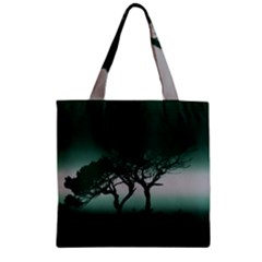 Sunset Zipper Grocery Tote Bag by Valentinaart