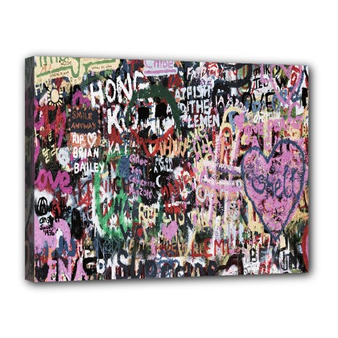 Graffiti Wall Pattern Background Canvas 16  X 12  by Nexatart