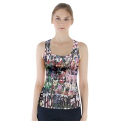 Graffiti Wall Pattern Background Racer Back Sports Top by Nexatart