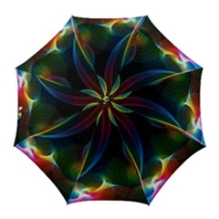 Abstract Rainbow Twirls Golf Umbrellas by Nexatart