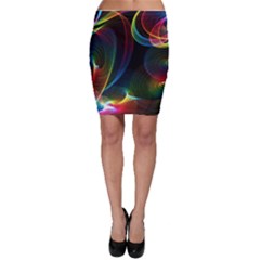 Abstract Rainbow Twirls Bodycon Skirt by Nexatart