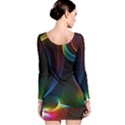 Abstract Rainbow Twirls Long Sleeve Bodycon Dress View2