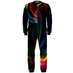 Abstract Rainbow Twirls Onepiece Jumpsuit (men)  by Nexatart