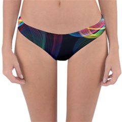 Abstract Rainbow Twirls Reversible Hipster Bikini Bottoms