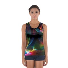 Abstract Rainbow Twirls Women s Sport Tank Top  by Nexatart