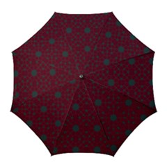 Blue Hot Pink Pattern With Woody Circles Golf Umbrellas by Nexatart