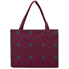 Blue Hot Pink Pattern With Woody Circles Mini Tote Bag