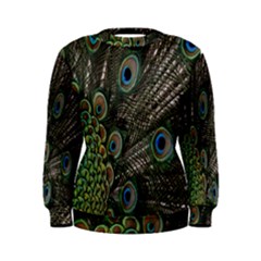 Close Up Of Peacock Feathers Women s Sweatshirt by Nexatart