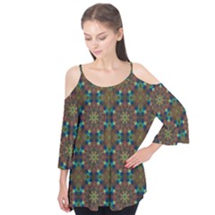 Seamless Abstract Peacock Feathers Abstract Pattern Flutter Tees